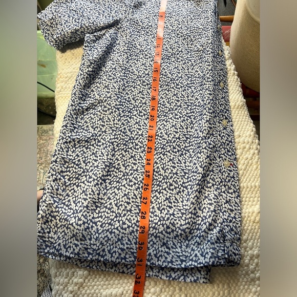 REUNION Men’s‎ cadet blue droplets design short sleeve shirt size L. - Picture 12 of 12